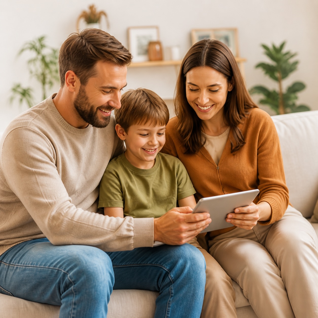 Familia en casa